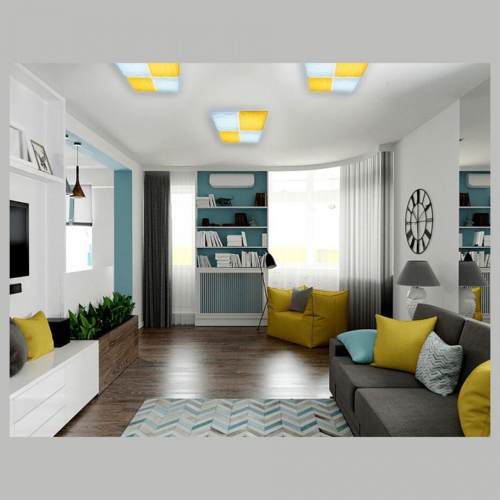 Накладной светильник Ambrella Orbital Parrus FP2381 WH 128W D500*500