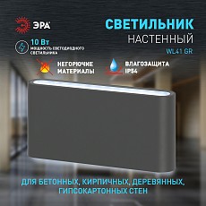 Накладной светильник Эра WL41 GR B0054418