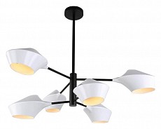 Люстра на штанге LUMINA DECO Romina LDP_6037-6_WT_BK